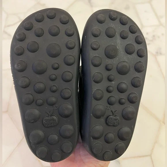 POM D’API Walk Basket Velcro Black Toddler Booties Size EUR23 US7 - Picture 6 of 9